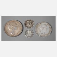 Konvolut Silbermünzen um 1860111