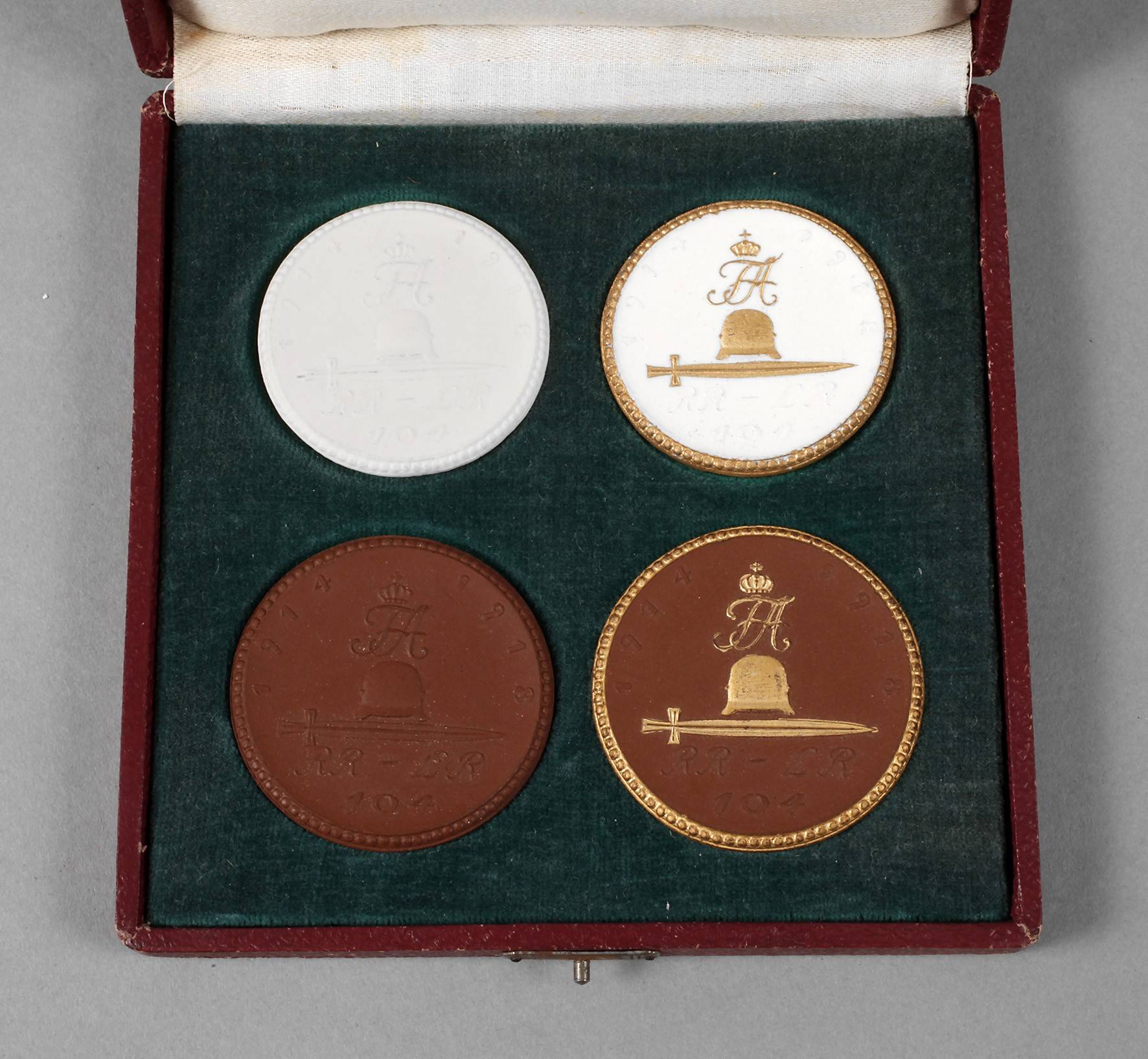 Erinnerungsmedaillen Meissener Porzellan