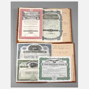 Zwei Mappen Alte Aktien