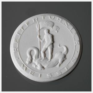 Porzellanmedaille Meissen