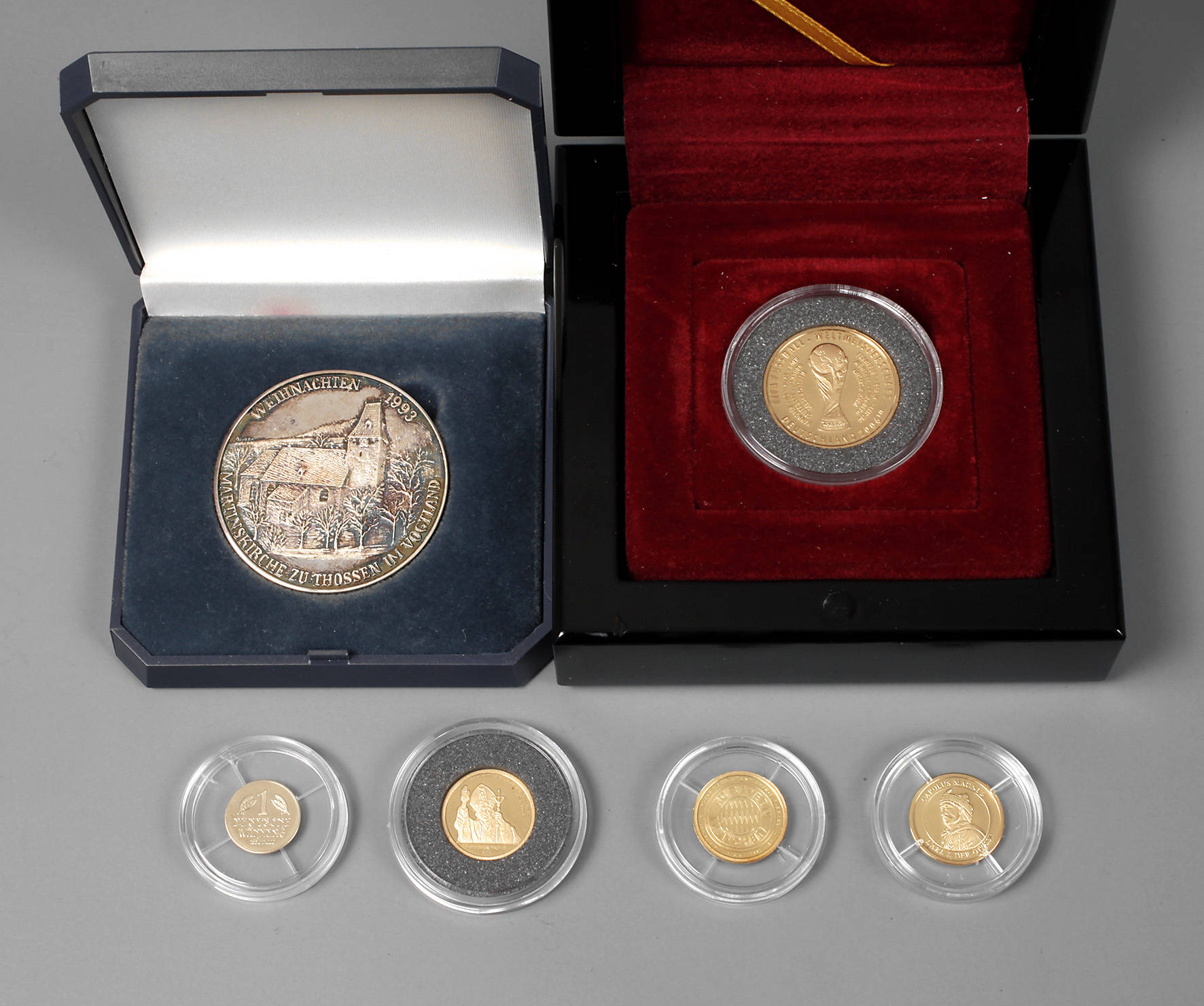 Konvolut Gedenkprägungen in Gold