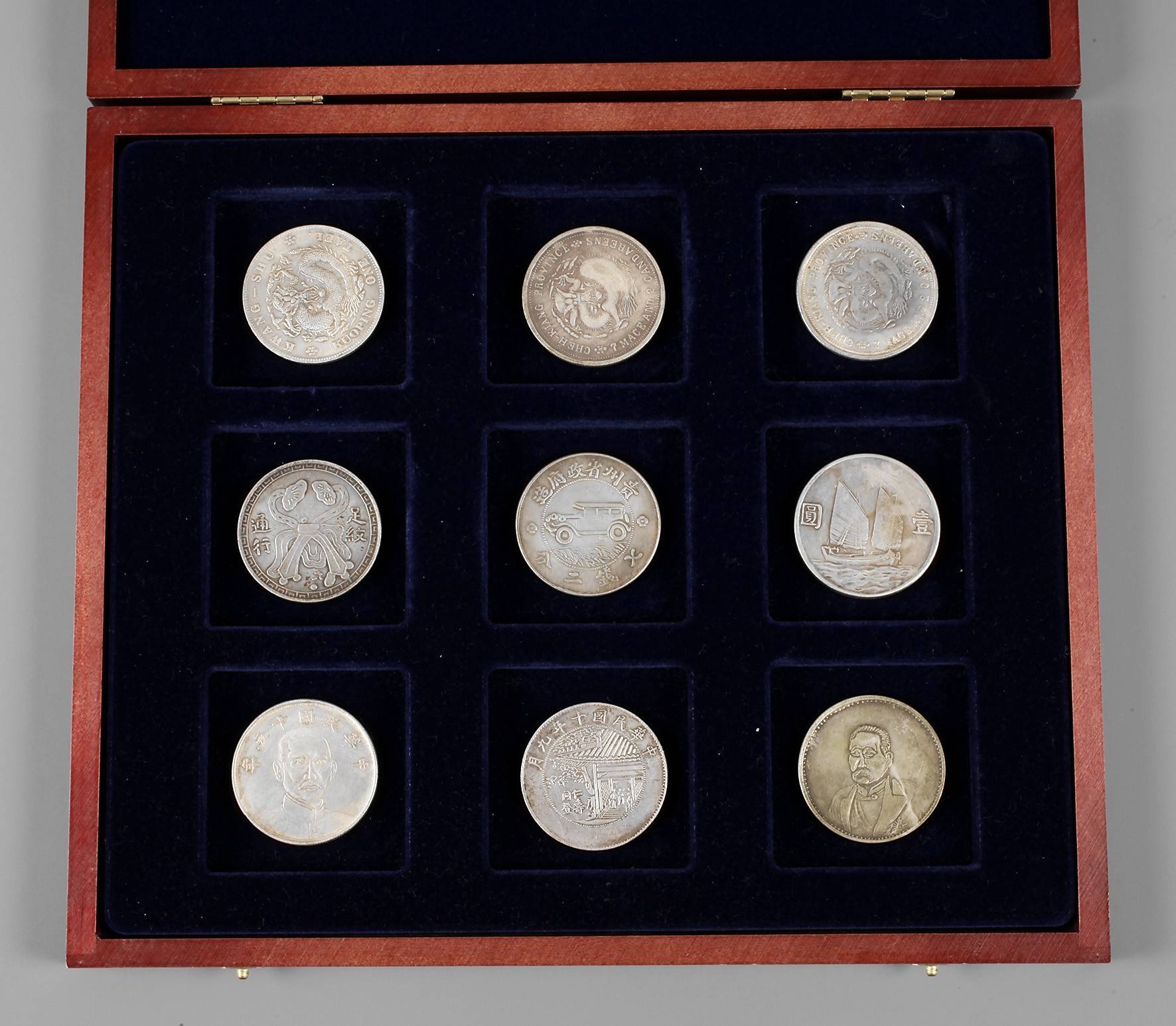 Konvolut Silbermünzen China