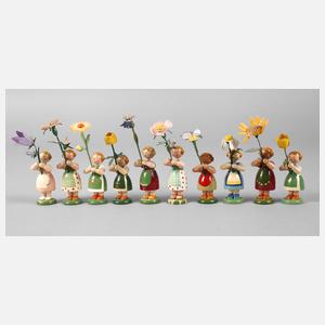 Konvolut Blumenkinder Erzgebirge