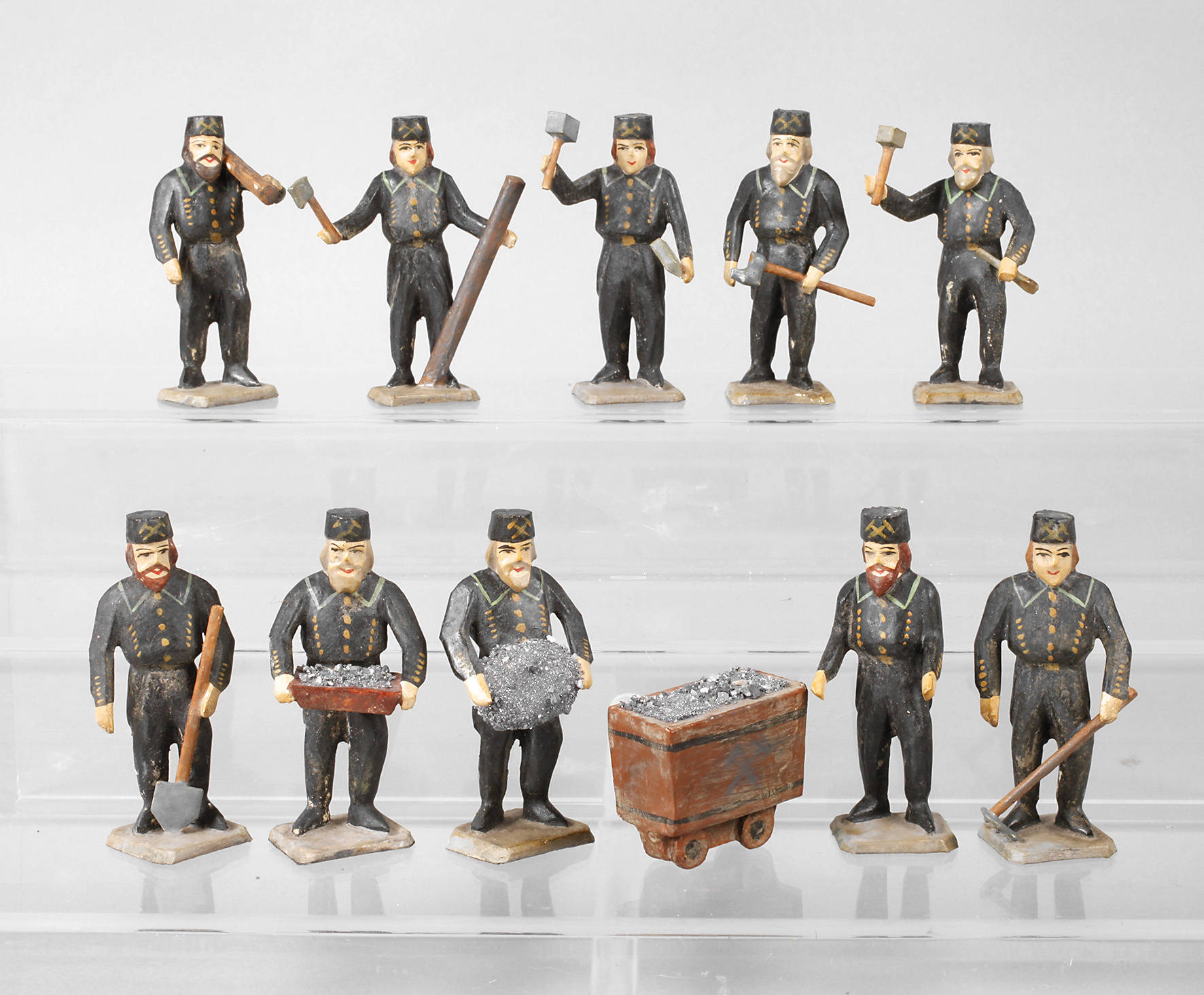 Grulich Satz Bergmänner in Spanschachtel