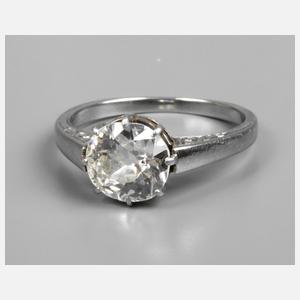 Damenring mit Altschliffdiamant von ca. 1,5 ct