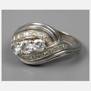 Damenring mit Brillanten von zusammen 0,8 ct