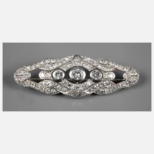 Brosche mit Brillanten von zusammen ca. 2,5 ct