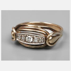 Damenring mit Brillantbesatz