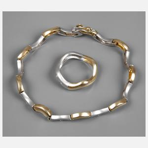 Schmuckset mit Brillantbesatz