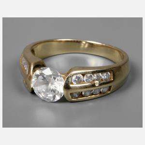 Damenring mit Zirkonias