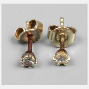 Paar Ohrstecker mit Brillanten