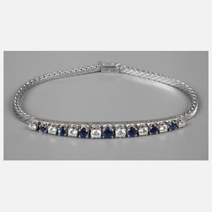 Armband mit Saphiren und Brillanten