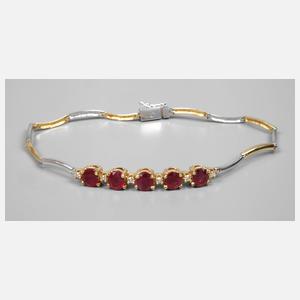 Armband mit Rubinen und Brillanten