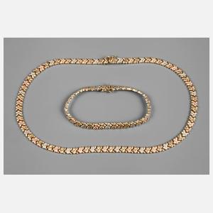 Schmuckset Farbgold