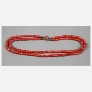 Zweireihiges Korallencollier