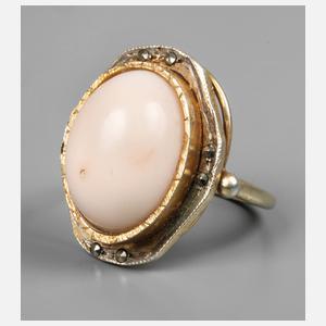 Damenring mit Engelshautkoralle