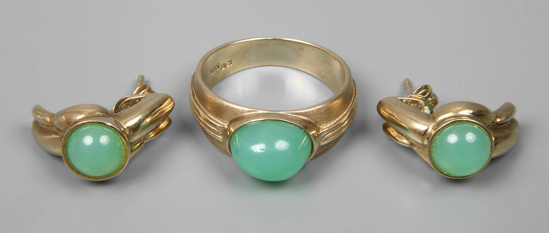 Schmuckset mit Chrysopras