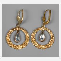 Paar Ohrhänger mit Aquamarinen111