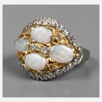 Damenring mit Edelopalen und Diamanten111