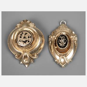 Paar Biedermeierbroschen