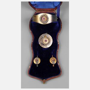 Schmuckset Biedermeier in Etui
