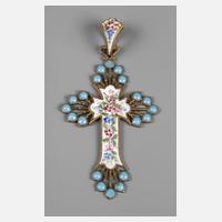 Kreuz Anhänger mit Emaillebelag111