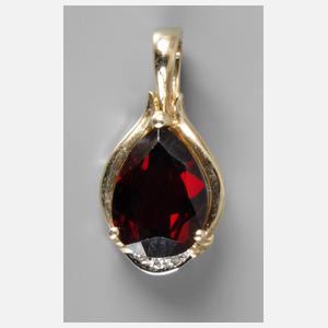 Anhänger mit facettiertem Granat
