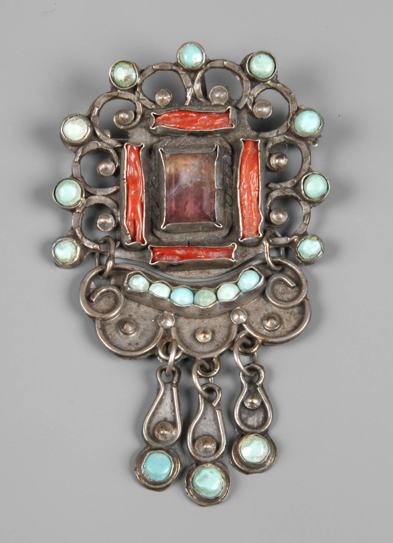 Mexiko Brosche mit Steinbesatz