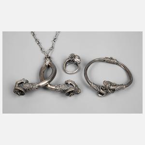 Schmuckset mit Widderköpfen