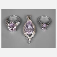 Drei Teile Schmuck mit Kunziten111