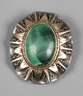 Brosche mit Malachit