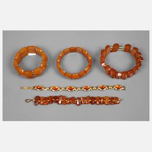 Konvolut Bernsteinarmbänder