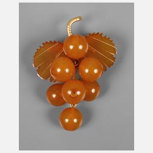 Bernsteinbrosche als Traube