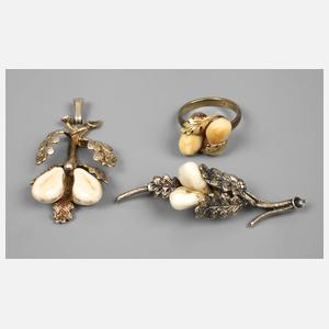 Drei Teile Grandelschmuck