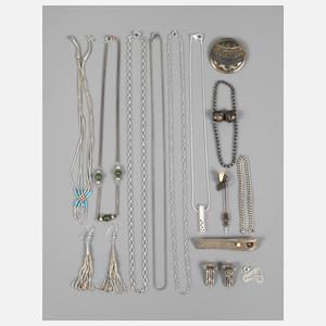 Konvolut Silberschmuck