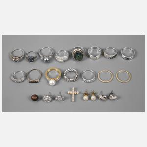 Umfangreiches Konvolut Silberschmuck