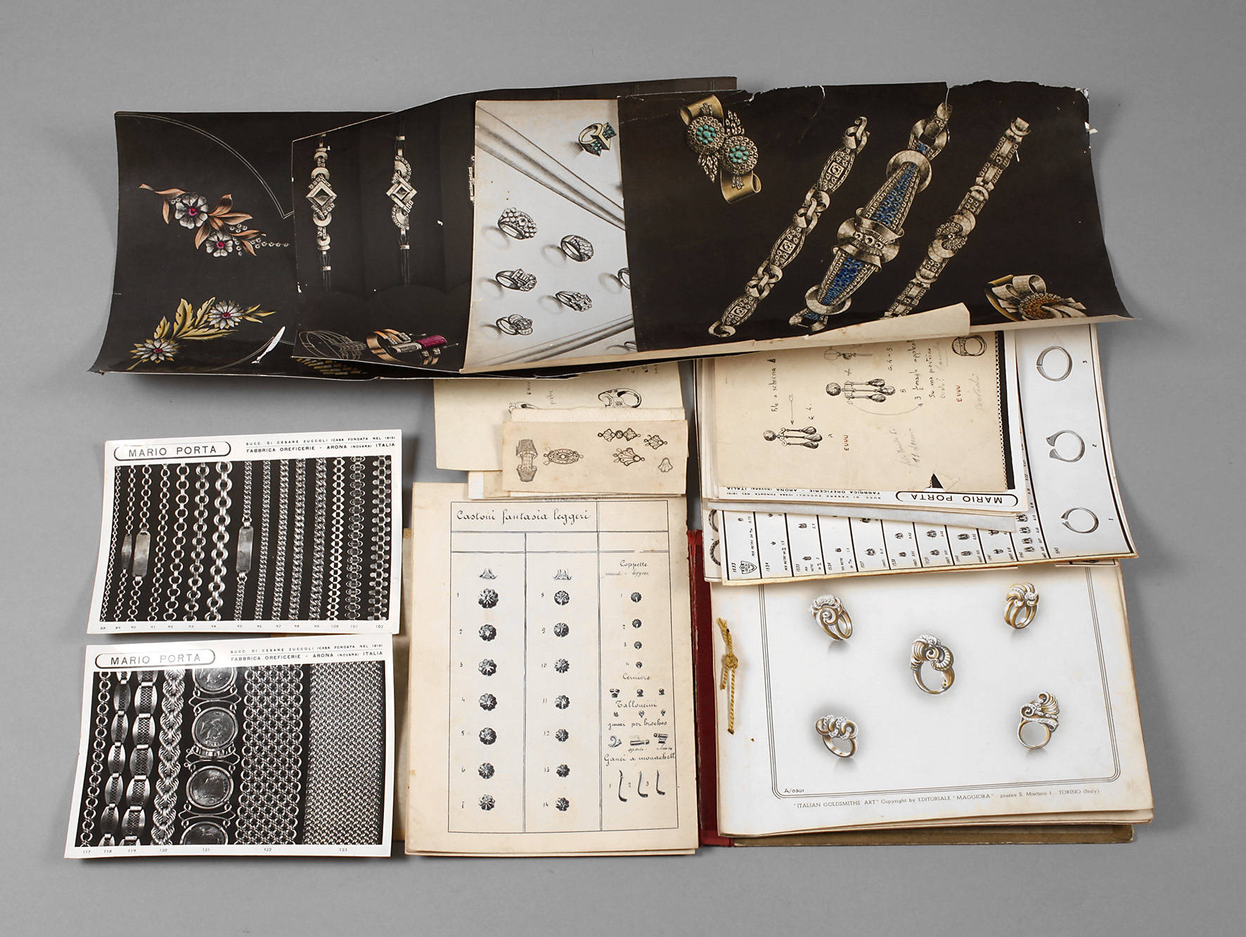 Sammlung italienische Schmuckentwürfe