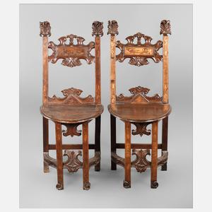 Paar barocke Stühle