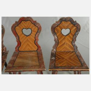 Bauerntisch und vier Stühle