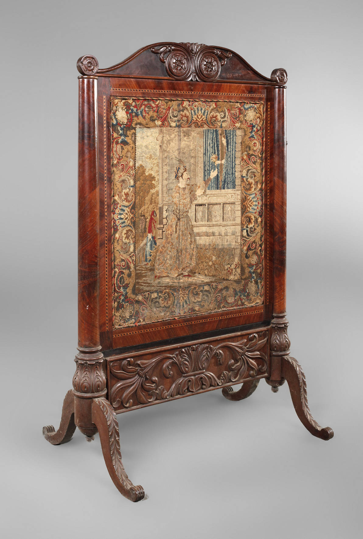 Kleiner Stellschirm Biedermeier