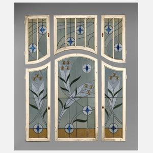 Großes Bleiglasfenster Jugendstil