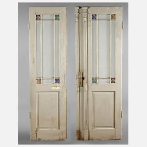 Zweiflüglige Jugendstiltür