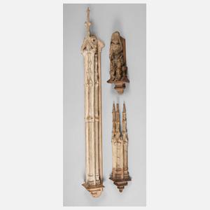 Drei gotische Schnitzereien