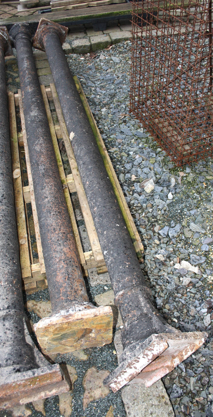 Paar Industriesäulen Gusseisen