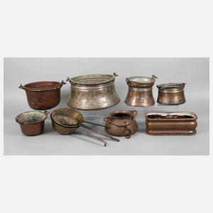 Konvolut Kupfergeschirr