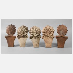 Konvolut Stirnziegel