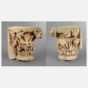 Zwei Gotische Eckkapitelle