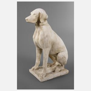 Gartenplastik Jagdhund