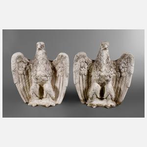 Paar Gartenplastiken Adler