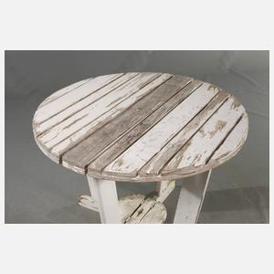 Runder Gartenklapptisch